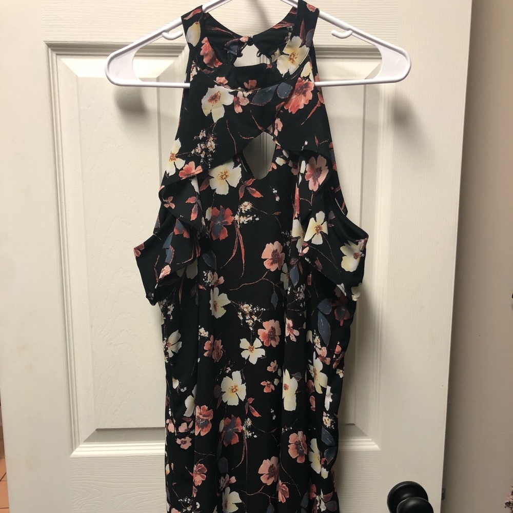 Black floral dress